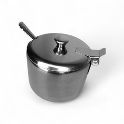 Açucareiro de Mesa em Inox Pequeno com Colher e Tampa 200ml - 2