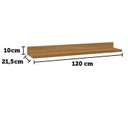 Ver imagem 4 de Prateleira 120cm 100% MDF Barbados Espresso Móveis