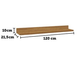 Prateleira 120cm 100% MDF Barbados Espresso Móveis - 4