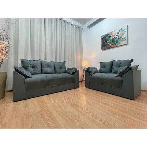 Sofá 2 e 3 Lugares Cinza 605 Paris