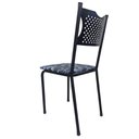 Ver imagem 6 de Kit 6 Cadeira para Cozinha Mc Tubular Almofadada Estrutura Preta com Assento Floral Medcombo