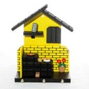 Ver imagem 1 de Porta Chaves de Madeira Casinha Mineira Decoração P Amarelo