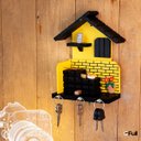 Ver imagem 2 de Porta Chaves de Madeira Casinha Mineira Decoração P Amarelo