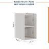 Cozinha Modulada 6 Peças sem Tampo 3 Aéreos 6 Portas e 3 Balcões Ipanema CabeCasa MadeiraOriginals - 18