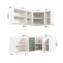 Ver imagem 6 de Cozinha Modulada 6 Peças sem Tampo 3 Aéreos 6 Portas e 3 Balcões Ipanema CabeCasa MadeiraOriginals Verde/Folha/Branco