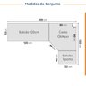 Cozinha Modulada 6 Peças com Tampo 3 Aéreos 6 Portas e 3 Balcões Ipanema CabeCasa MadeiraOriginals - 5