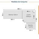 Ver imagem 5 de Cozinha Modulada 6 Peças com Tampo 3 Aéreos 6 Portas e 3 Balcões Ipanema CabeCasa MadeiraOriginals