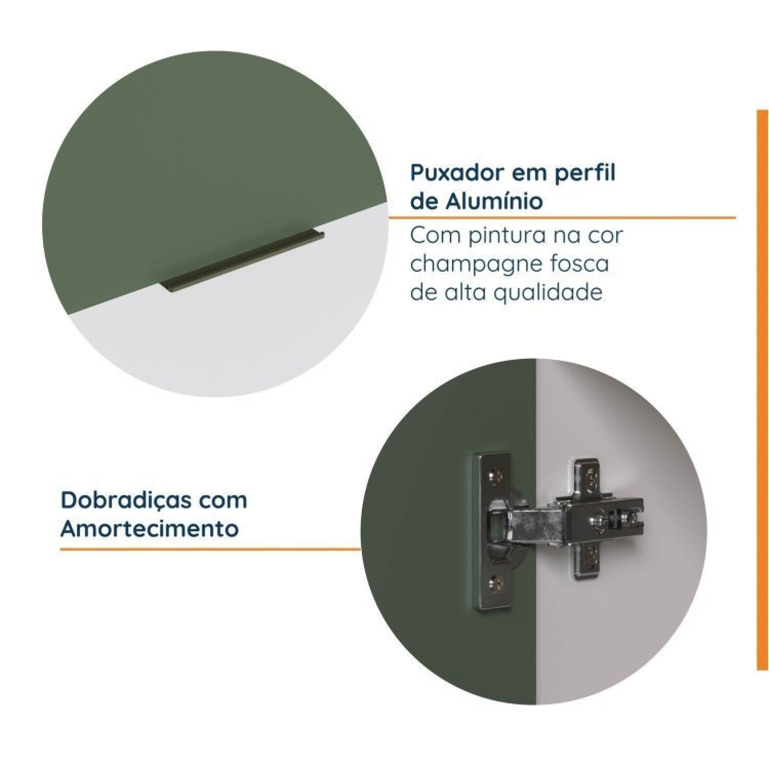 Cozinha Modulada 6 Peças com Tampo 3 Aéreos 6 Portas e 3 Balcões Ipanema CabeCasa MadeiraMadeira - 9