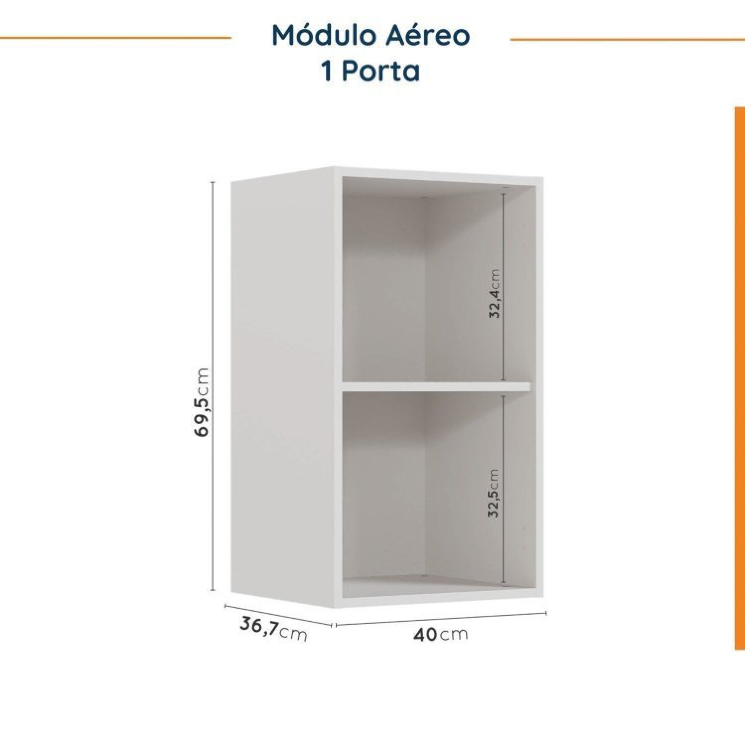 Cozinha Modulada 6 Peças com Tampo 3 Aéreos 6 Portas e 3 Balcões Ipanema CabeCasa MadeiraMadeira - 16