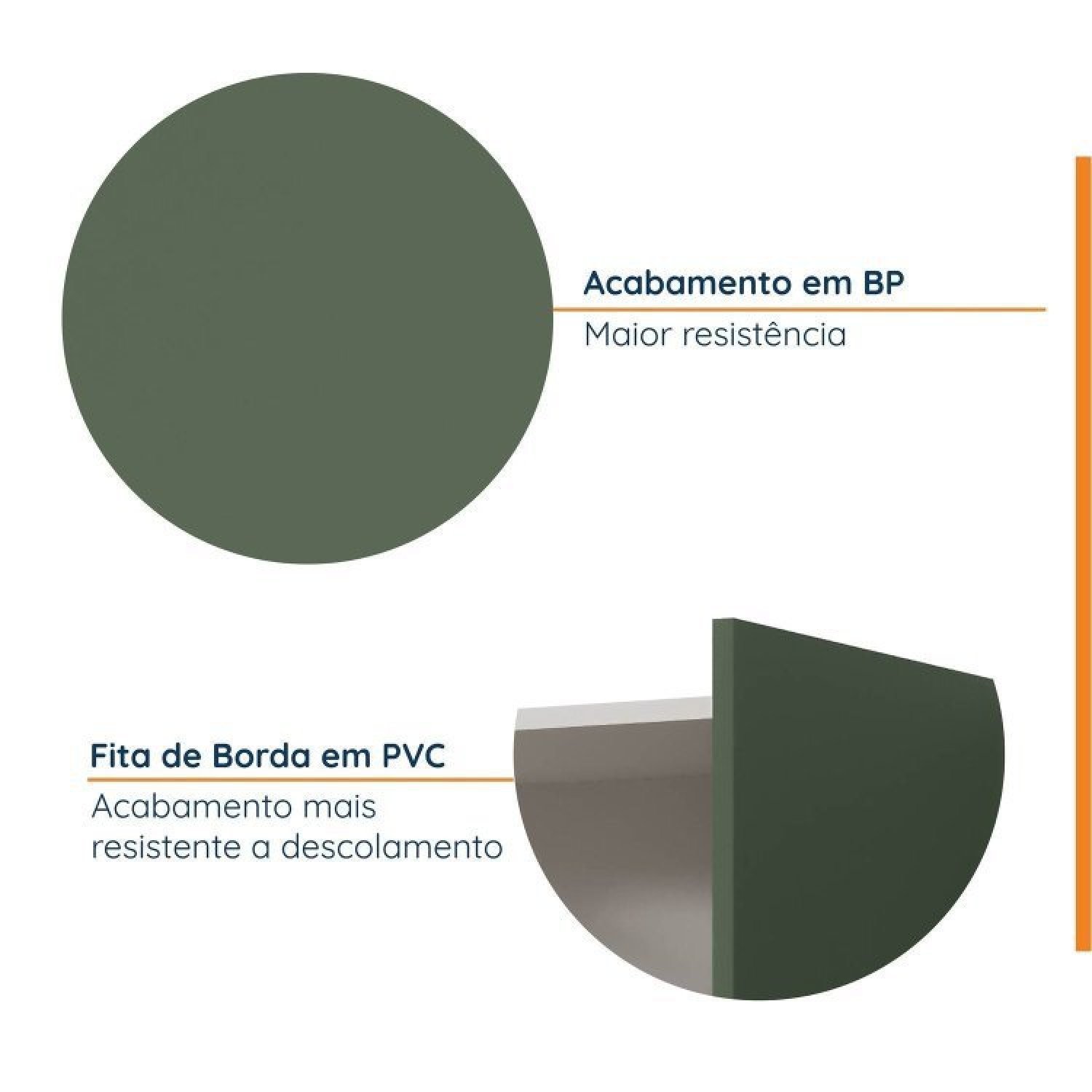 Cozinha Modulada 6 Peças com Tampo 3 Aéreos 6 Portas e 3 Balcões Ipanema CabeCasa MadeiraMadeira - 8