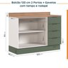 Cozinha Modulada 6 Peças com Tampo 3 Aéreos 6 Portas e 3 Balcões Ipanema CabeCasa MadeiraOriginals - 17