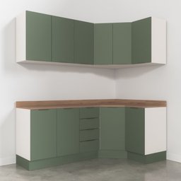 Cozinha Modulada 6 Peças com Tampo 3 Aéreos 6 Portas e 3 Balcões Ipanema CabeCasa MadeiraOriginals - 11 Cozinha Modulada 6 Peças com Tampo 3 Aéreos 6 Portas e 3 Balcões Ipanema CabeCasa MadeiraOriginals - 11