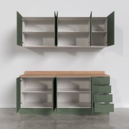 Cozinha Modulada 4 Peças com Tampo 2 Aéreos 5 Portas e 2 Balcões Ipanema CabeCasa MadeiraMadeira - 12