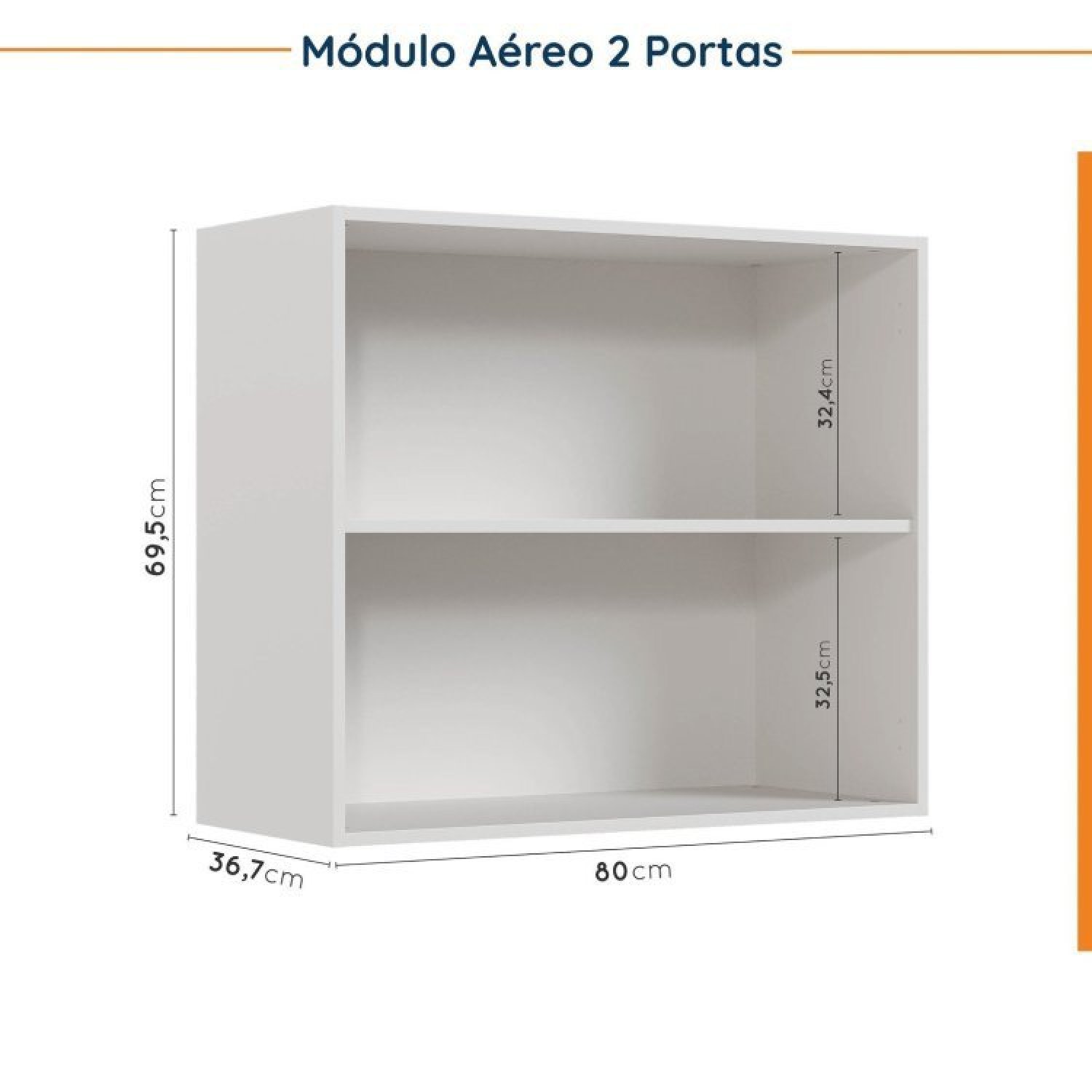 Cozinha Modulada 4 Peças com Tampo 2 Aéreos 5 Portas e 2 Balcões Ipanema CabeCasa MadeiraMadeira - 13