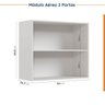 Cozinha Modulada 4 Peças com Tampo 2 Aéreos 5 Portas e 2 Balcões Ipanema CabeCasa MadeiraOriginals - 13