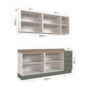 Ver imagem 6 de Cozinha Modulada 4 Peças com Tampo 2 Aéreos 5 Portas e 2 Balcões Ipanema CabeCasa MadeiraOriginals V