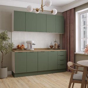 Cozinha Modulada 4 Peças com Tampo 2 Aéreos 5 Portas e 2 Balcões Ipanema CabeCasa MadeiraOriginals