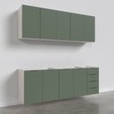 Ver imagem 3 de Cozinha Modulada 4 Peças sem Tampo 2 Aéreos e 2 Balcões Ipanema CabeCasa MadeiraOriginals Verde/Folh