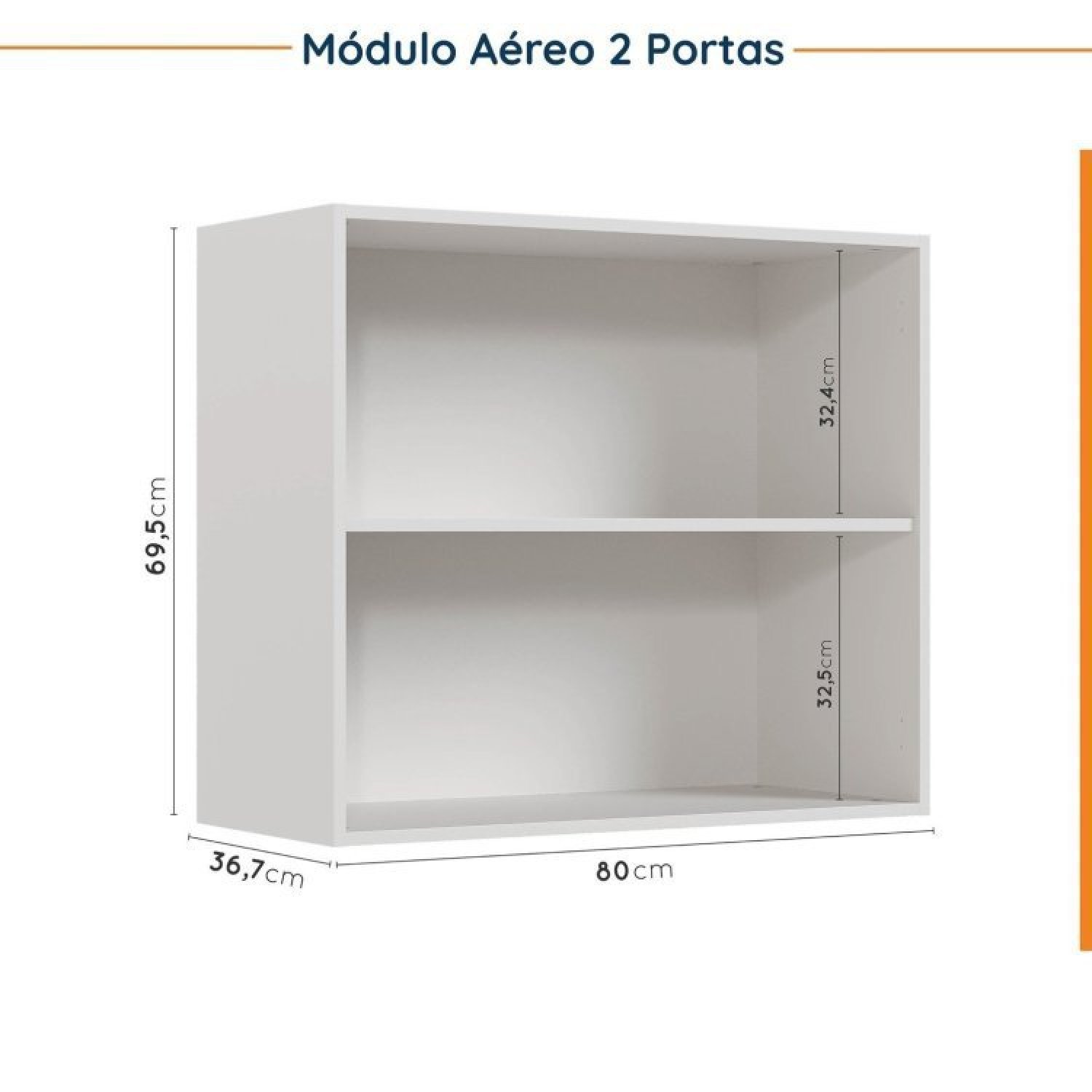 Cozinha Modulada 4 Peças sem Tampo 2 Aéreos e 2 Balcões Ipanema CabeCasa MadeiraMadeira - 12