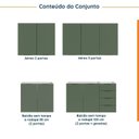 Ver imagem 5 de Cozinha Modulada 4 Peças sem Tampo 2 Aéreos e 2 Balcões Ipanema CabeCasa MadeiraOriginals