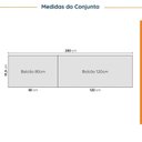 Ver imagem 4 de Cozinha Modulada 4 Peças sem Tampo 2 Aéreos e 2 Balcões Ipanema CabeCasa MadeiraOriginals Verde/Folh