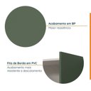 Ver imagem 7 de Cozinha Modulada 4 Peças sem Tampo 2 Aéreos e 2 Balcões Ipanema CabeCasa MadeiraOriginals Verde/Folh