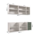Ver imagem 6 de Cozinha Modulada 4 Peças sem Tampo 2 Aéreos e 2 Balcões Ipanema CabeCasa MadeiraOriginals Verde/Folh