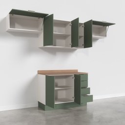 Cozinha Modulada 4 Peças com Tampo 3 Aéreos 5 Portas e 1 Balcão Ipanema CabeCasa MadeiraMadeira - 17