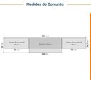 Ver imagem 4 de Cozinha Modulada 4 Peças com Tampo 3 Aéreos 5 Portas e 1 Balcão Ipanema CabeCasa MadeiraOriginals Verde/Folha/Branco