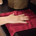 Ver imagem 2 de Kit Pano Multiuso Enxuga e Limpa Microfibra 3 Pçs Vermelho