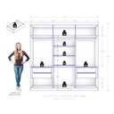 Ver imagem 3 de Guarda Roupa Casal Evidence Plus 6 Portas com Cômoda Sapateira Genova Plus 4 Gavetas Cinamomo Fosco