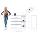 Ver imagem 5 de Guarda Roupa Casal Evidence Plus 6 Portas com Cômoda Sapateira Genova Plus 4 Gavetas Cinamomo Fosco