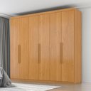 Ver imagem 6 de Guarda Roupa Casal Evidence Plus 6 Portas com Cômoda Sapateira Genova Plus 4 Gavetas Cinamomo Fosco