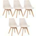 Ver imagem 1 de KIT - 5 x cadeiras Leda - Creme