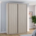 Ver imagem 1 de Guarda-Roupa Modulado Solteiro 1,60m 2 Portas de Correr 3 Gavetas 100% MDF Attuale