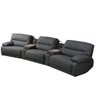 Sofá Swift C-porta Copos Baú Cooler Reclinável Retrátil Linho Cinza Escuro G81 Gran Belo - 3