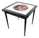 Ver imagem 1 de Mesa de Madeira Maciça Quadrada 80x80cm 4 Lugares Sala Jantar - Go Hard Or Go Home - Preta