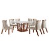 Conjunto Sala de Jantar Mesa Harpa 8 Cadeiras Dallas Tampo MDF/Vidro - 2