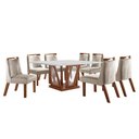 Ver imagem 2 de Conjunto Sala de Jantar Mesa Harpa 8 Cadeiras Dallas Tampo MDF/Vidro