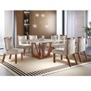 Ver imagem 1 de Conjunto Sala de Jantar Mesa Harpa 8 Cadeiras Dallas Tampo MDF/Vidro