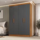 Ver imagem 1 de Guarda-Roupa 4 Portas 3 Gavetas 100% MDF Munique Espresso Móveis