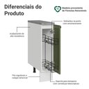 Ver imagem 3 de Balcão Porta-temperos 20 Cm 1 Porta Branco/verde Vik Madesa
