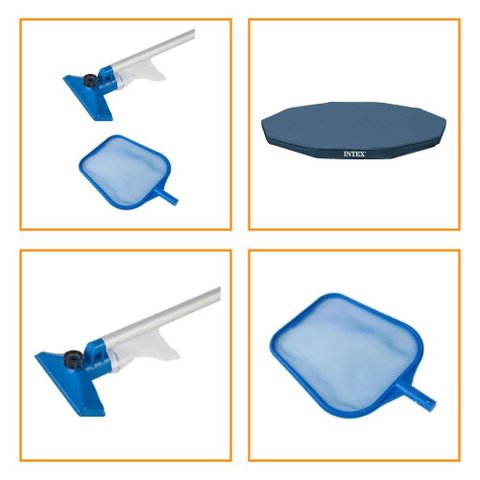 Kit com Capa 305 cm Estrutural e Kit limpeza Intex