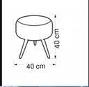 Ver imagem 3 de Kit Namoradeira+ 2 Puff Redondo+ 2 Almofadas Suede Preto-Rv Decora