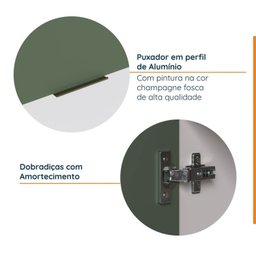 Cozinha Modulada 4 Peças sem Tampo 3 Aéreos 5 Portas e 1 Balcão Ipanema CabeCasa MadeiraMadeira - 7