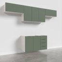 Ver imagem 3 de Cozinha Modulada 4 Peças sem Tampo 3 Aéreos 5 Portas e 1 Balcão Ipanema CabeCasa MadeiraOriginals