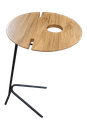 Ver imagem 1 de Mesa Auxiliar Igw com Suporte de Garrafa e Taças Tampo Pinus
