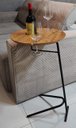 Ver imagem 3 de Mesa Auxiliar Igw com Suporte de Garrafa e Taças Tampo Pinus
