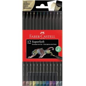 Lapis de Cor Supersoft C- 12 Cores - Faber Castell