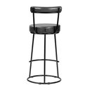 Ver imagem 5 de Banqueta Alta Cozinha 70cm Encosto Industrial Aço Kit 4 Ziria Pu Preto S02 - D’Rossi